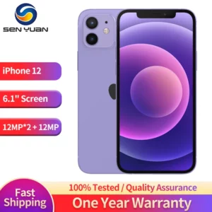 Apple iPhone 12 Face ID 6.1 "4G RAM 64GB/128GB/256GB ROM débloqué Smartphone écran OLED A14 puce bionique double caméras 12MP 12