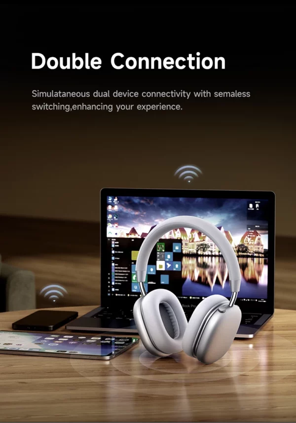 Picun F5 ANC casque sans fil Bluetooth 5.3 haute résolution Audio sur l'oreille casque 25dB annulation de bruit adaptative écouteurs 50H – Image 19