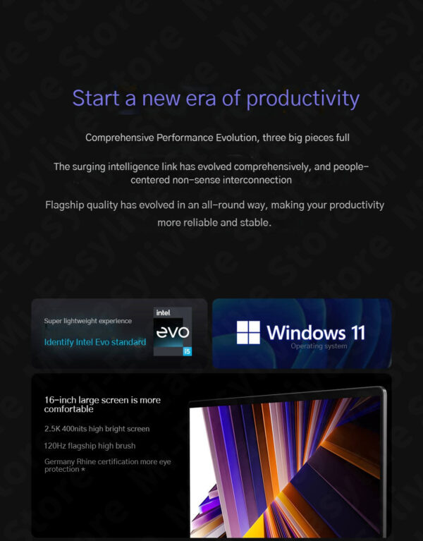 Xiaomi Redmi Ple16 ordinateur portable 2024 Intel Core i5-13500H 16 Go DDR5 + 1 To/512G SSD i5-12450H 16 pouces Notebook Fingerprint Anderson PC – Image 13