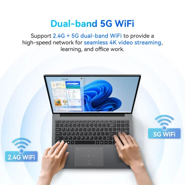 [Première mondiale] Ordinateur portable Blackview AceBook 12 Win 11 Pro 16'' 1920*1200, ordinateur portable Intel I5-1030NG7, 16 Go 512 Go, 5000 mAh – Image 5