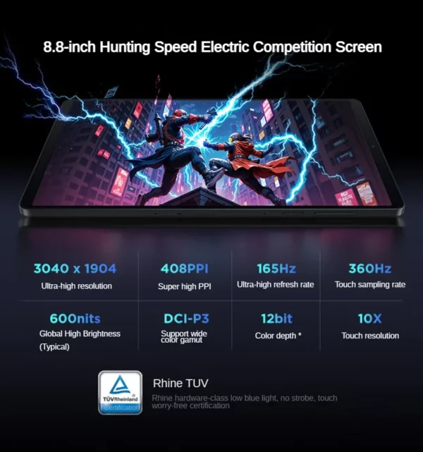 CN Lenovo légion Y700 tablette Gen 4 Snapdragon 8 Elite 165Hz écran LCD 7600mAh batterie Android WiFi 8.8 pouces 3040*1904P 12G 16G – Image 11