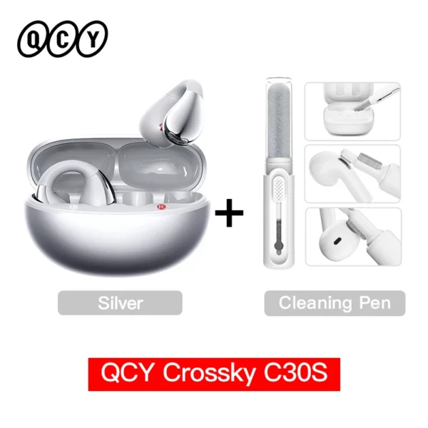 QCY Crossky C30S écouteurs sans fil à oreille ouverte haute résolution avec LDAC écouteurs à pince Bluetooth 6.0 Clip sur OWS casque de sport 40 heures – Image 19