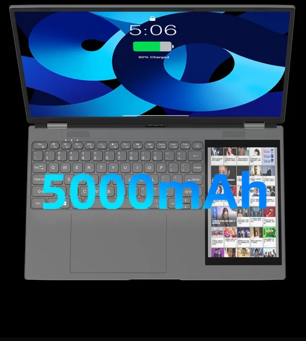 Entreprise de reconnaissance faciale à double écran pour ordinateur portable 15,6 pouces + 7 pouces, RAW 32 Go SSD 2 To DDR4, 180 °   écran tactile haute définition rétroéclairé – Image 34
