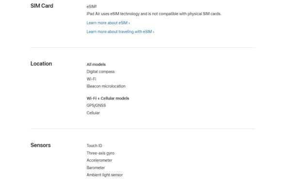 IPad Air6 M2 11 pouces 128G/256G/512G/1T WiFi identification tactile cellulaire, eSIM, WIFI d'origine/5G 8 cœurs CPU 9 cœurs GPU moteur Neural 16 cœurs – Image 13