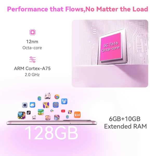 Cubot A30 Smartphone , Android 14, 4G, 16 Go, 6 Go + 10 Go de RAM, 128 Go de RAM, Dean 90Hz, écran 6.745 ", 5100mAh, caméra arrière 48MP, Face ID – Image 3