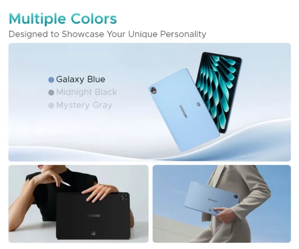 Doogee-Tablette T40 Pro, 12 ", IPS, 2.4K, 20 Go, 8 Go, 512 Go, Android 14, Helio G99, 6nm, 10800mAh, 18W Charge, 7.6mm, Ultra-mince, Première mondiale – Image 18