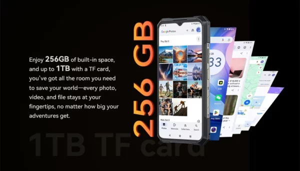[Première mondiale] CUBOT KINGKONG X PRO, Smartphone 5G, Dimensity 8200, 4 nm, 3,1 GHz, 144 Hz Écran 6,72", Batterie 10200mAh, 24 Go de RAM (12 + 12 Go étendus), 256 Go de ROM, Appareil photo 100 MP, telephone portable – Image 16