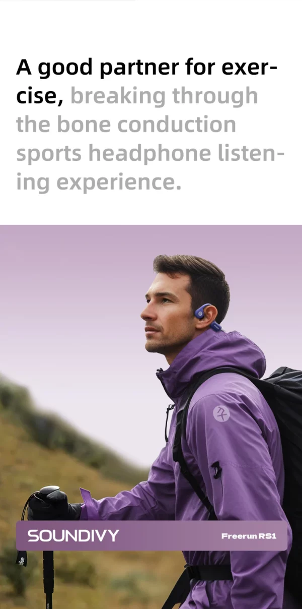 SOUNDIVY RS1 écouteurs à Conduction osseuse Bluetooth sans fil 32GB mémoire IPX8 étanche natation et course sport écouteurs – Image 27