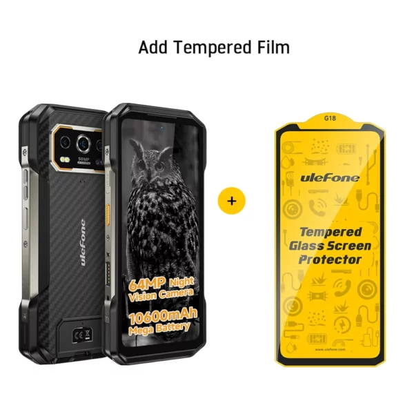 【Première mondiale】 Ulefone Armor 27 4G 10600mAh Téléphone robuste 24 Go + 256 Go Android 14 Smartphone 6,78" FHD 120 Hz Vision nocturne Global – Image 13