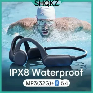 Écouteurs sans fil Bluetooth à Conduction osseuse, écouteurs étanches IPX8 avec 32 go de RAM, Microphone de musique Mp3 pour shokz ouvert