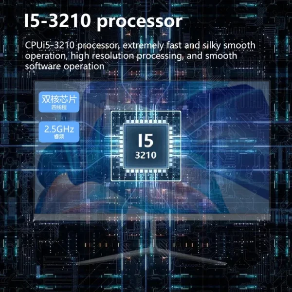 2024 nouveauté 24 pouces tout-en-un ordinateur Ram 4G/8g/16g I3 I5 I7 CPU fort tout-en-un ordinateur de bureau – Image 3