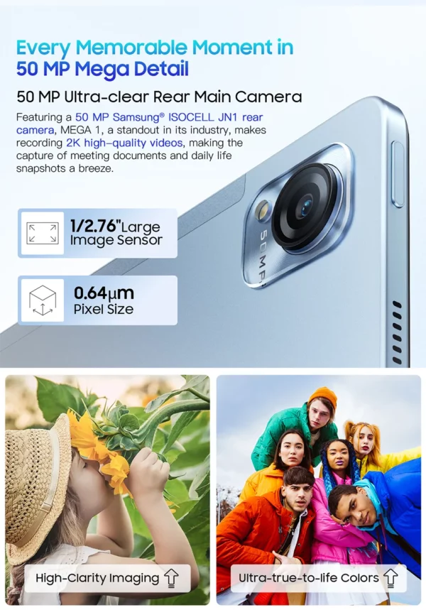 Blackview-Tablette MEGA 1, 11.5 ", 2.4K, 120Hz, Affichage 8 Go, 256 Go, Appareil photo 50MP + 13MP, 8800mAh, 33W, Pad de charge rapide P, Première mondiale – Image 28