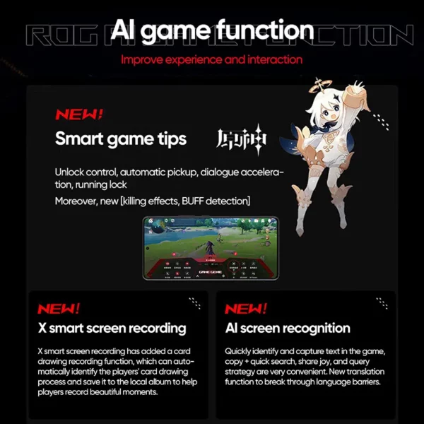 Première mondiale ASUS ROG Phone 9 Pro Smartphone Snapdragon 8 Elite 6.78 ''185Hz AMOLED affichage 5800mAh NFC téléphone portable – Image 6