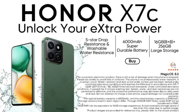 Nouveau HONOR X7c 4G Version mondiale 6.77 "120Hz écran LCD Smartphone 108MP double caméra 6000mAh grande batterie résistance aux chutes IP64 – Image 14
