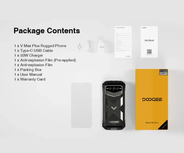 Version mondiale DOOGEE V Max Plus téléphone robuste 6.58 "120Hz affichage 16GB 512GB 200MP AI caméra 22000mAh effet d'éclairage Android 14 – Image 66
