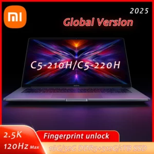 Xiaomi-Ordinateur portable Redmi Ple16 2025, ordinateur portable de bureau d'étude, processeur Intel Core 5 220H, 210H, 16 Go, 32 Go, DDR5, 512 Go, 1 To SSD