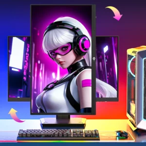 TITAN ARMY 24.5 pouces 2K 240Hz 1ms moniteur de jeu FastIPS faible lumière bleue HDR400 support ergonomique réglable en hauteur P2512S