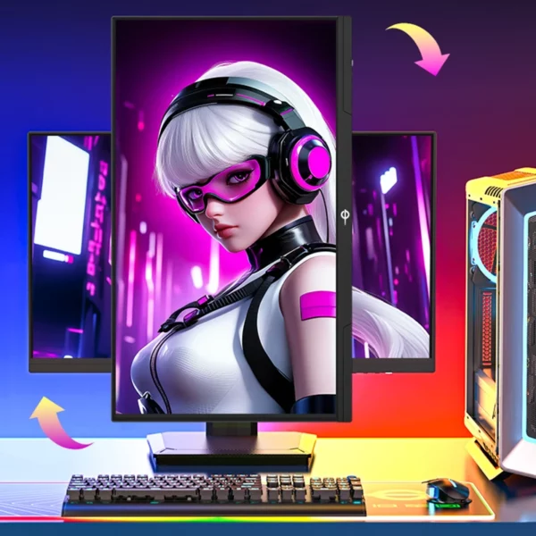 TITAN ARMY 24.5 pouces 2K 240Hz 1ms moniteur de jeu FastIPS faible lumière bleue HDR400 support ergonomique réglable en hauteur P2512S
