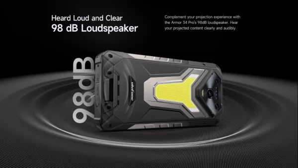 Ulefone Armor 34 Pro 5G AI 25500mAh téléphone robuste Smartphone Android 15 32GB + 512GB projecteur DLP intégré 6.95 "NFC téléphone portable – Image 21