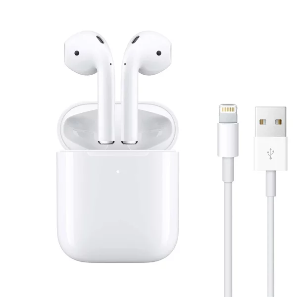 Apple AirPods 2ème génération véritable écouteurs Bluetooth sans fil avec boîte de chargement sans fil puce H1 100% Original nouveau, pour IPhone – Image 5