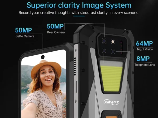 Unihertz tank 3s 8849 smartphone alimenté avec projecteur 24GB 256GB Dimension 8200 téléphone portable 15600mAh 66W chargeur 64MP 5G téléphone – Image 25
