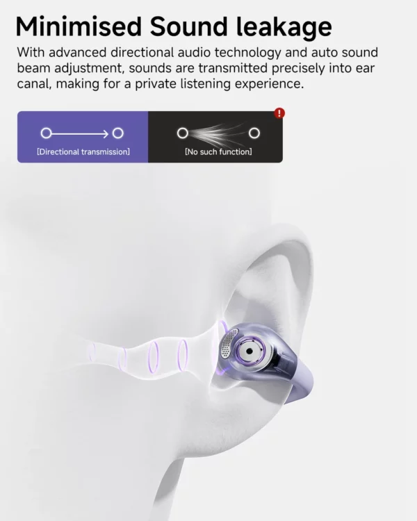 QCY Crossky-Écouteurs à clip d'oreille C30, Bluetooth 5.4, sans fil, oreille ouverte, écouteurs de sport TWS, écouteurs à connexion touristique – Image 30