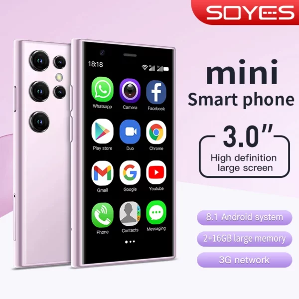 SOYES S23 Pro Smartphone 3.0 pouces Mini téléphone réseau 3G prend en charge WIFI Bluetooth 2GB + 16GB mémoire Smartphone Android