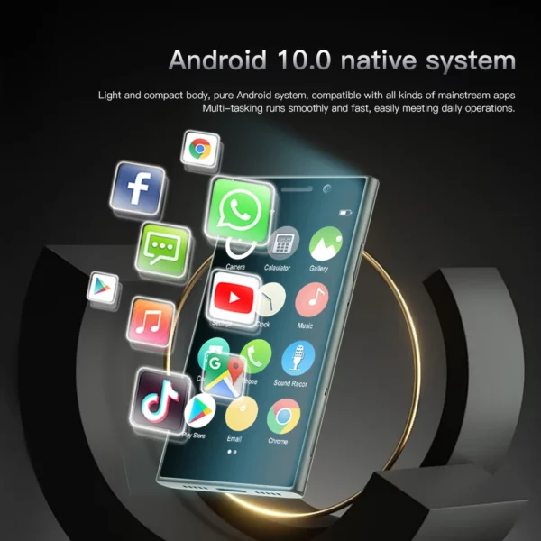 SERVO-Mini Smartphone de Poche S24, 2 Go, 16 Go, 4G, Netcom, Système Natif Android, MT6737, WIFI Hotspot, Petite Paume, Smart Morning, Nouvelle Mise à Jour – Image 4
