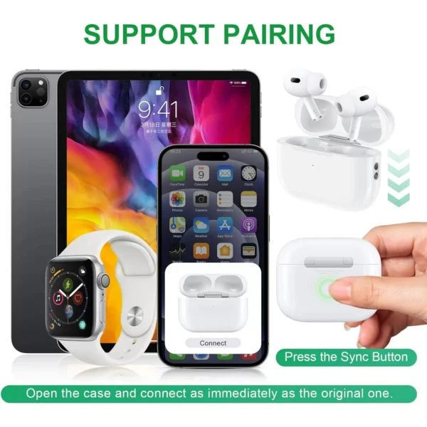 Étui de chargement sans fil pour écouteurs Bluetooth, pour AirPods Pro 1 2 3, boîtier de chargeur, compartiment de chargement de remplacement pour AirPods 3 et 4bin – Image 12