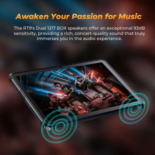 Oukitel RT9 tablette robuste tablette robuste 10.1 "écran HD 24GB RAM 256GB tablette étanche 11000mAh batterie Android 14.0 tablette PC – Image 5