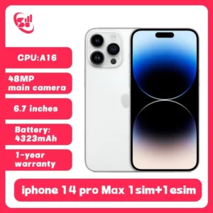 Apple-Téléphone d'origine iPhone 14 Pro Max, téléphone d'origine, 1epi+, 128 Go, 256 Go, Dean, 6 Go de RAM, 6.7 ", Retina OLED, Face ID, NDavid, A16