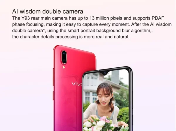 VICalculator-Smartphone Y93, téléphone portable, 4 Go, 64 Go, Octa Core, Android 8.1, en effet, caméra 13MP + 2 MP, reconnaissance qualifiée ale, tourisme, micrologiciel global – Image 12