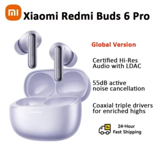 Xiaomi Redmi buds 6 pro écouteur suppression active du bruit audio dimensionnel intégré audio haute résolution casque sans fil 55dB