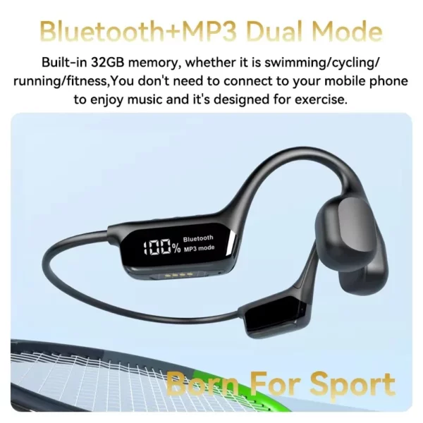 Xiaomi Mijia – écouteurs à Conduction osseuse, Bluetooth, micro sans fil, étanche IP68, lecteur MP3, Hifi, pour natation, 32 go – Image 2