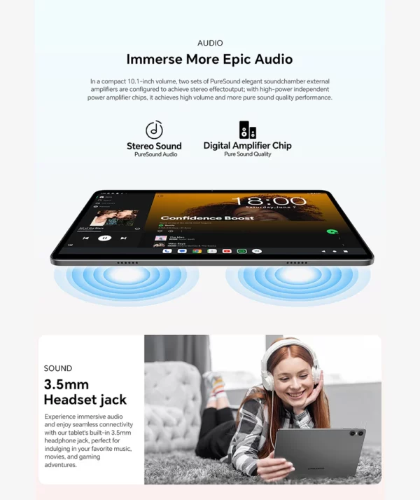 Teclast tablette P30T étui Android 15 10.1 "IPS Max 12GB RAM 128GB ROM T606 8 cœurs P30TCase/clavier/souris/stylet/casque/support – Image 23