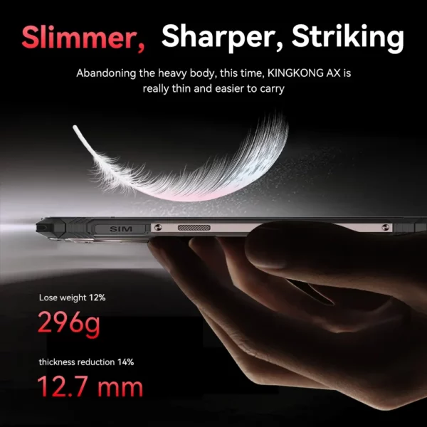 Cubot KINGKONG AX Humanity Smartphone robuste, Android 14, Helio G99, 24 Go de RAM, 12 + 12 Go, 256 Go, Dean, écran 120Hz, appareil photo 100MP, NDavid – Image 2