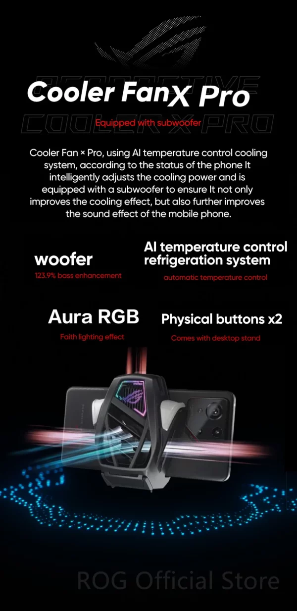 Première mondiale ASUS ROG Phone 9 Pro Smartphone Snapdragon 8 Elite 6.78 ''185Hz AMOLED affichage 5800mAh NFC téléphone portable – Image 24
