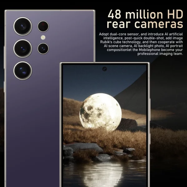 FUFFI S25 Pro Smartphone 5G téléphones portables système Android 12 écran 6.8 pouces 12GB + 512GB 24 + 48MP téléphone portable Google Play Store téléphone – Image 16