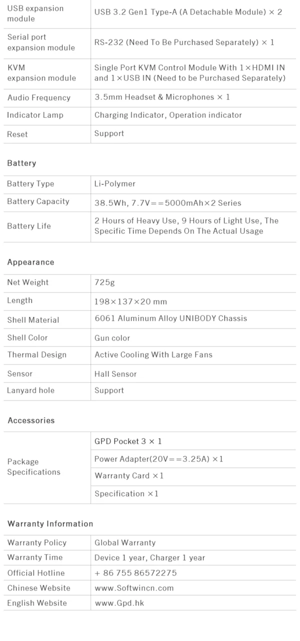 GPD Pocket 3 Intel i3 1125G4 RAM 16GB mémoire 512GB SSD disque dur Windows 11 maison Portable ordinateur Portable Mini PC écran tactile – Image 36