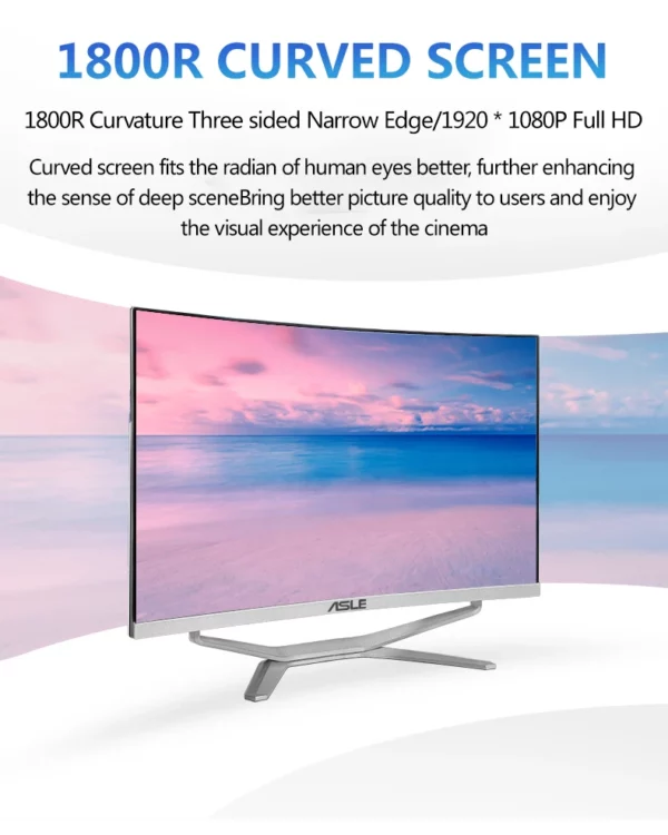Ordinateur de bureau de jeu 24 27 32 pouces, tout-en-un, écran incurvé tout-en-un, I7 I5 I3 AIO, pour le bureau et la maison, offre spéciale – Image 9