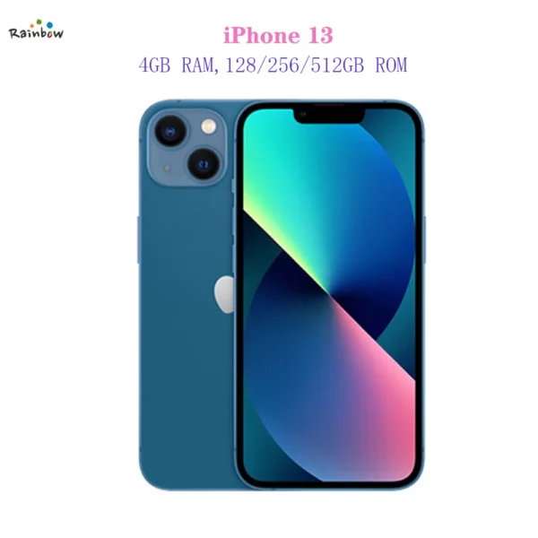 Apple iPhone 13 d'origine 128GB/256GB/512GB téléphone portable 5G LTE identification faciale NFC IOS A15 bionique Hexa Core 6.1 ''12MP et 12MP 3240mAh – Image 5