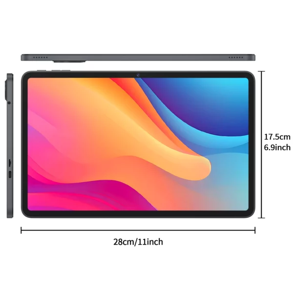 2025 Relndoo Nouvelle tablette Android 15 12 pouces, 24 Go (8 + 16 élargies) RAM + 128 Go de ROM, écran HD 2K, processeur T615, double caméra 8 + 16 MP – Image 2