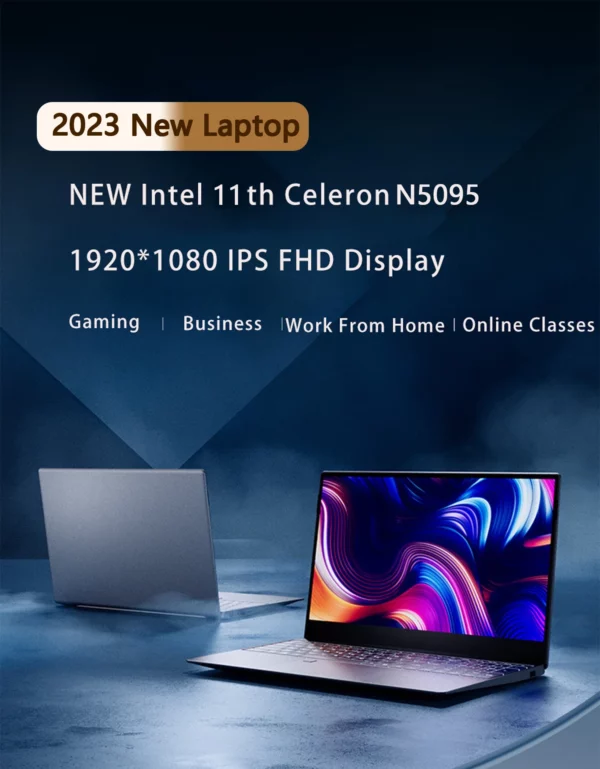 2025 ordinateur Portable 15.6 pouces écran IPS 16GB RAM Intel Celeron 11th N5095 Netbook Windows 10 11 Pro bureau ordinateur Portable – Image 17