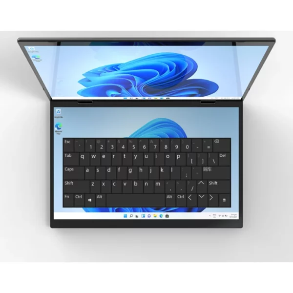 14 pouces + 14 pouces tactile double écran ordinateur portable Intel N100 processeur ordinateur portable de jeu DDR4 16GB 1TB SSD ordinateur portable – Image 24