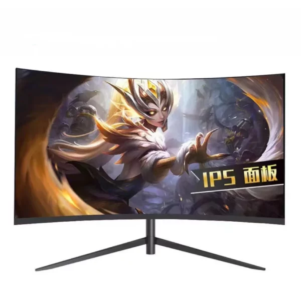 Souris de jeu ultralégère ou moniteur incurvé de 24 pouces, moniteurs d'ordinateur FHD(1920 × 1080p) 75HZ, grand angle de vision de 178 °, moniteur PC – Image 2
