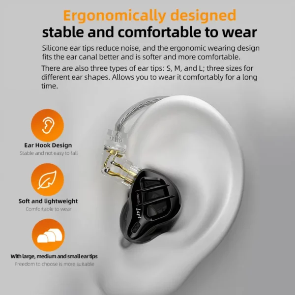 KZ ZAR HiFi filaire écouteur dans l'oreille moniteur écouteurs technologie hybride 7BA + 1DD IEM casque avec Microphone basse téléphone casque – Image 6