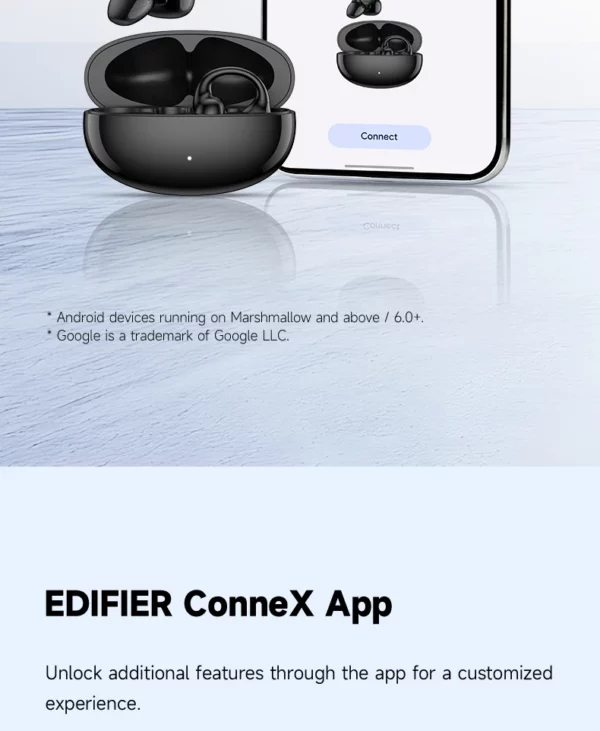 EDIFIER LolliClip écouteurs sans fil à oreille ouverte Bluetooth 5.4 haute résolution LDAC adaptatif ANC écouteur connexion multipoint IP56 – Image 28