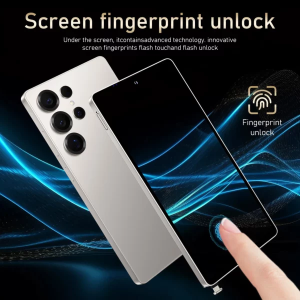 S25 Pro Smartphone Android 6.8 pouces HD 8/12GB RAM 256/512GB ROM 5800mAh 48MP caméra Android 12 MTK Core Google Play téléphone portable – Image 5