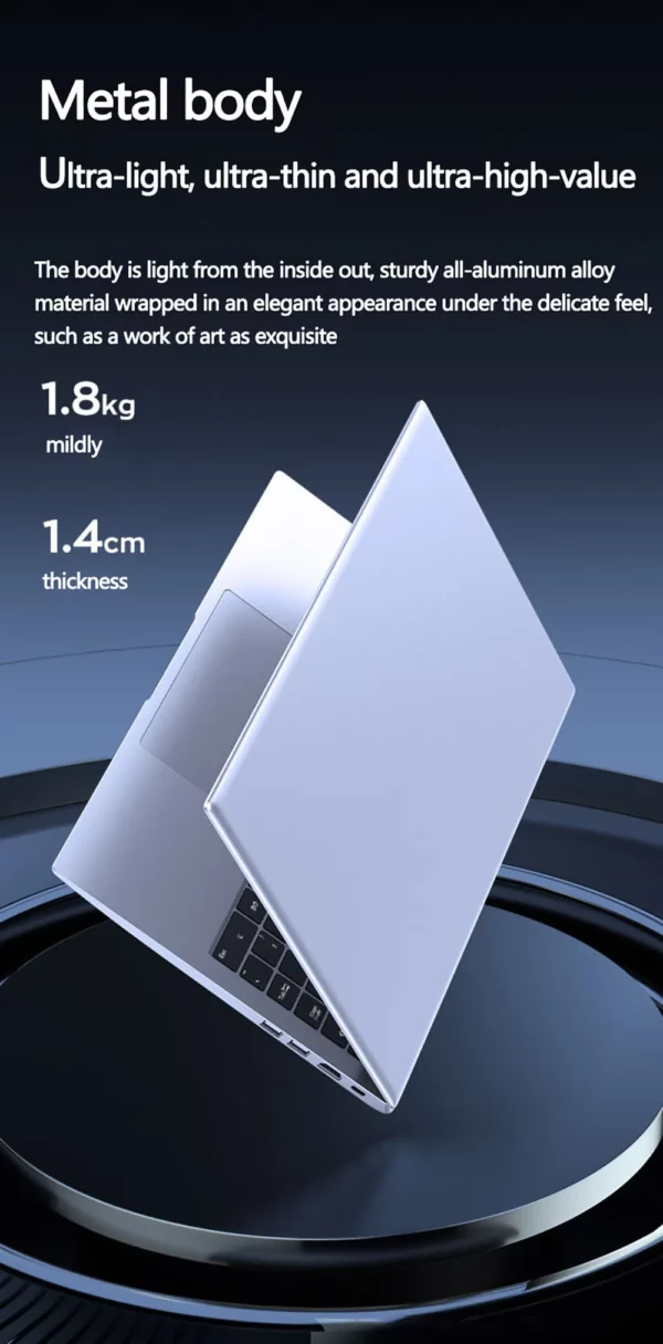 Ordinateur portable 15.6 pouces Intel I7-1355U NVIDIA MX450 clavier rétro-éclairé 32GB RAM 2 to SSD DDR4 Win11 déverrouillage par empreinte digitale ordinateur de jeu – Image 17