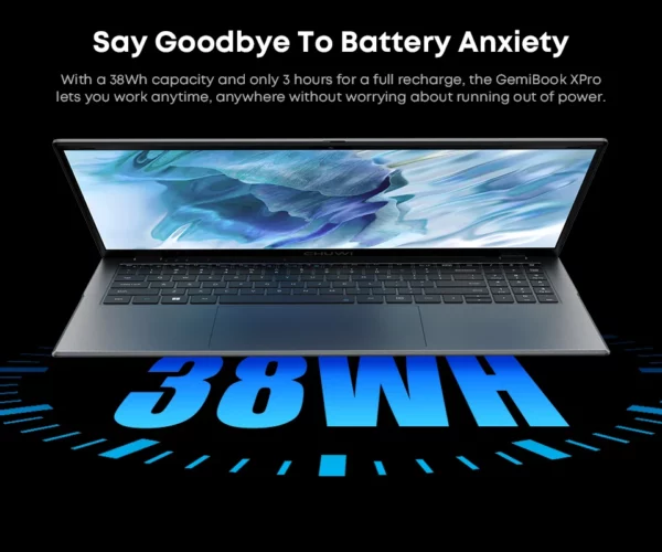 CHUWI GemiBook Plus 15.6 ''ordinateur portable 16GB RAM 512GB SSD ordinateur Windows 11 ordinateur portable 12e génération Intel Alder Lake N150/N100 – Image 18